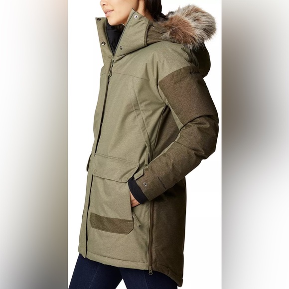 Columbia Women's Olive and Brown Ski Jacket - Picture 2 of 10
